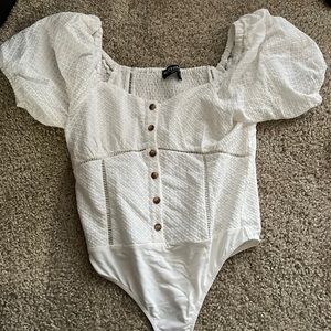 kittenish puff sleeve bodysuit